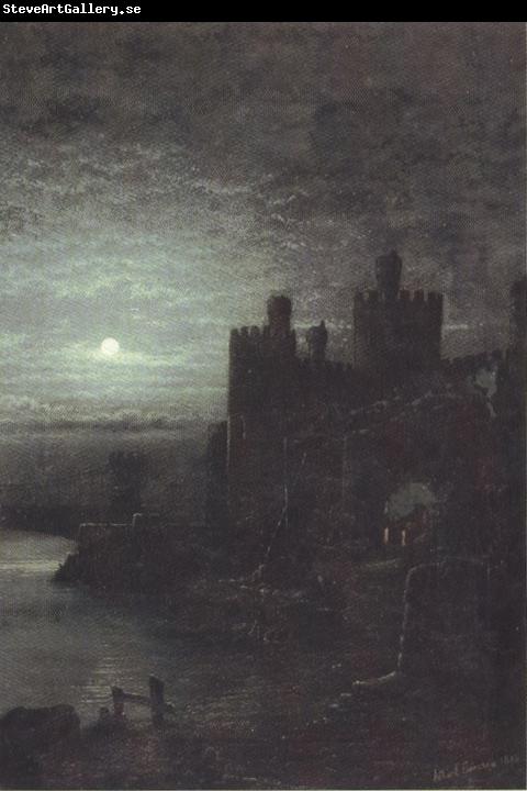 Arthur e.grimshaw Conway Castle,Moonrise (mk37)